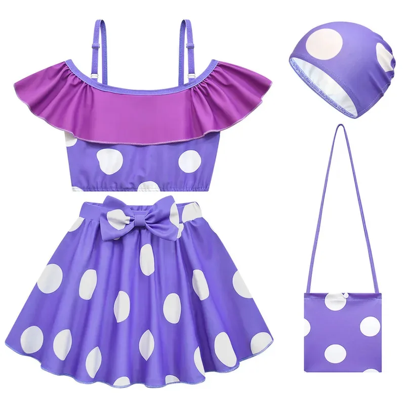 

wiwiwi 123New Inside Out 2 3pcs Style Swimsuit Small Medium Girls' Quick Dry Split Skirt Swimwear Cosplay Envy Short Sleev