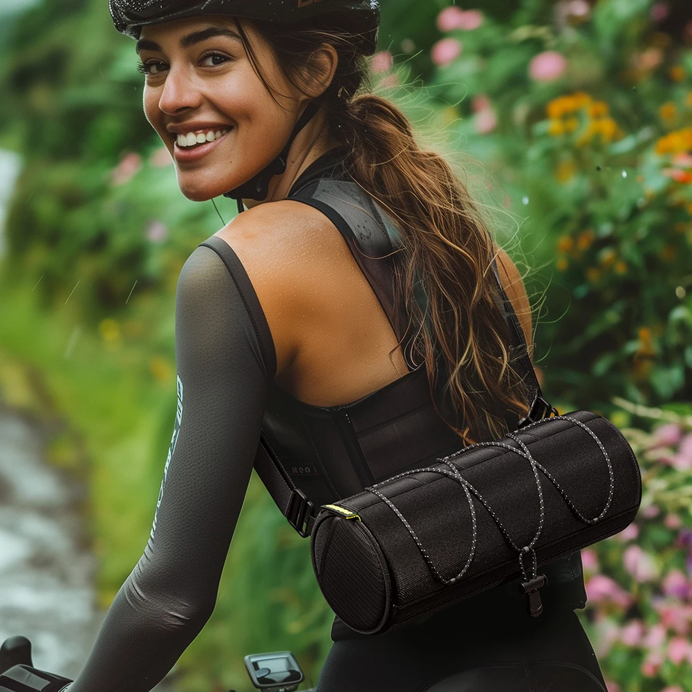 2.2L دراجة الإطار حقيبة بسلال سعة كبيرة دراجة هوائية جبلية حقيبة أمامية متعددة الوظائف حقيبة كتف محمولة ملحقات الدراجة