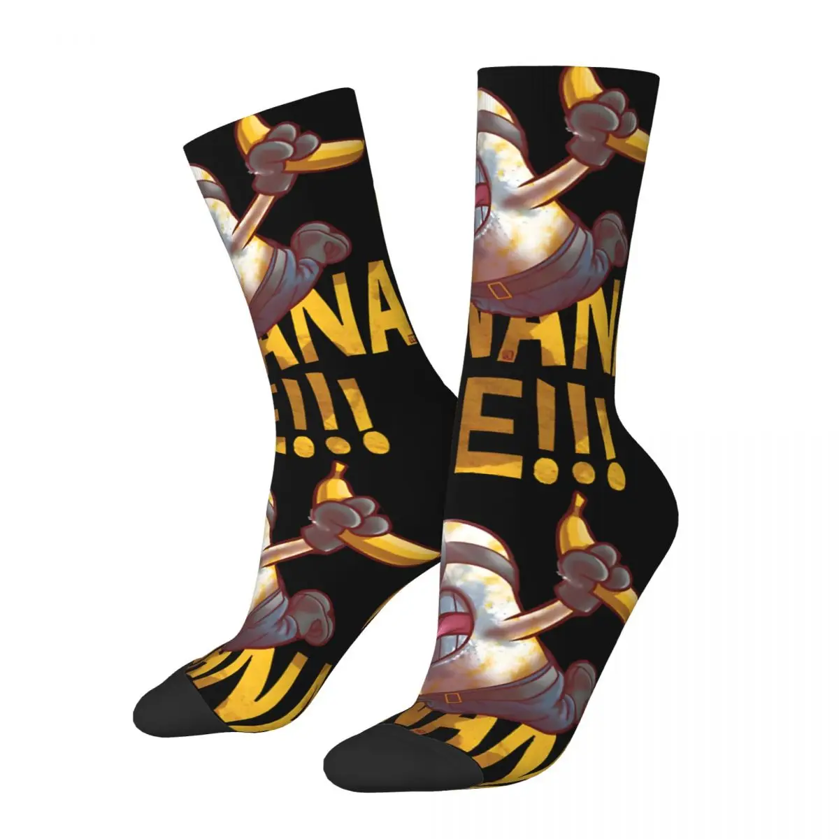 Funny Crazy compression See Me Sock for Men Hip Hop Harajuku Despicable Me Happy Seamless Pattern Printed Boys Crew Sock Casual