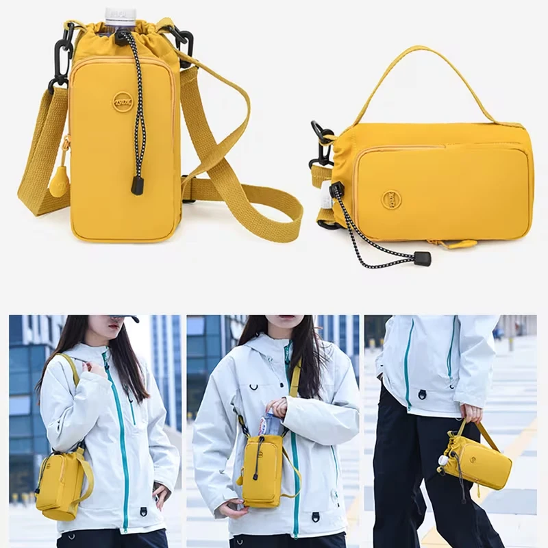 Multifunctional Sling Bag with Integrated Phone & Water Bottle Holder  Outdoor Sports Crossbody/Handheld/Shoulder Bag