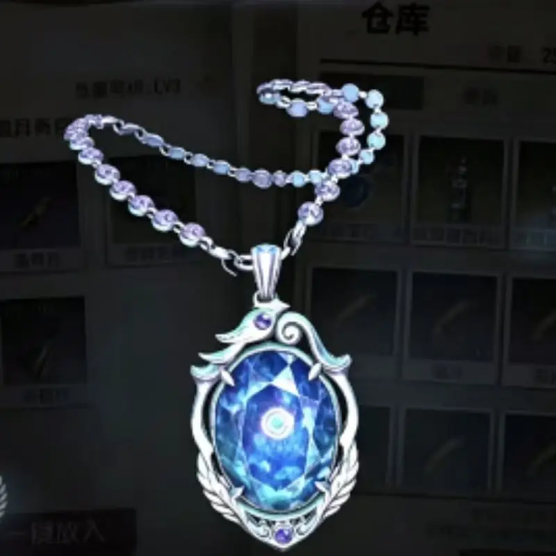 Identity V Cursed Sapphire Necklace  Fan‌ Anime Cosplay Necklace Pendant Necklaces Halloween Cosplay Jewelry Gifts view 4