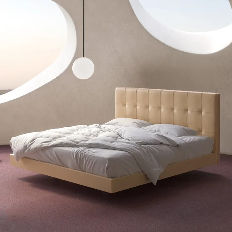 吊り下げ式ベッド イタリアンミニマリスト、モダンミニマリスト、ライトラグジュアリー、マスターベッドルーム用吊り下げ式ダブルベッド