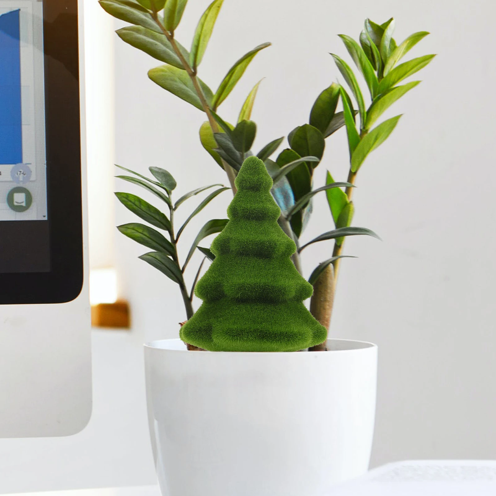 Cones Simulated Moss Tree Artificial Christmas Mini Flocked Flash Flocking Child Xmas