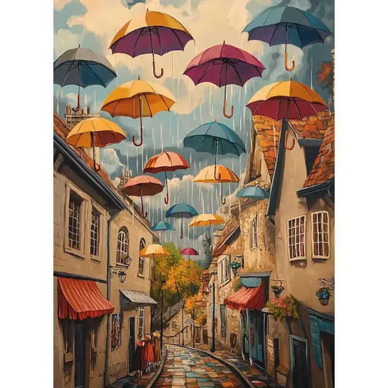 

GATYZTORY European Street Painting By Numbers Kits DIY Frame Decorative Paintings Landscape On Canvas HandPainted Coloring By Nu