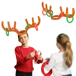 1/3Set Christmas Game Inflatable Reindeer Antler Hat Ring Toss Kids Gift Toys New Year Christmas Home Decor Xmas Party Supplies