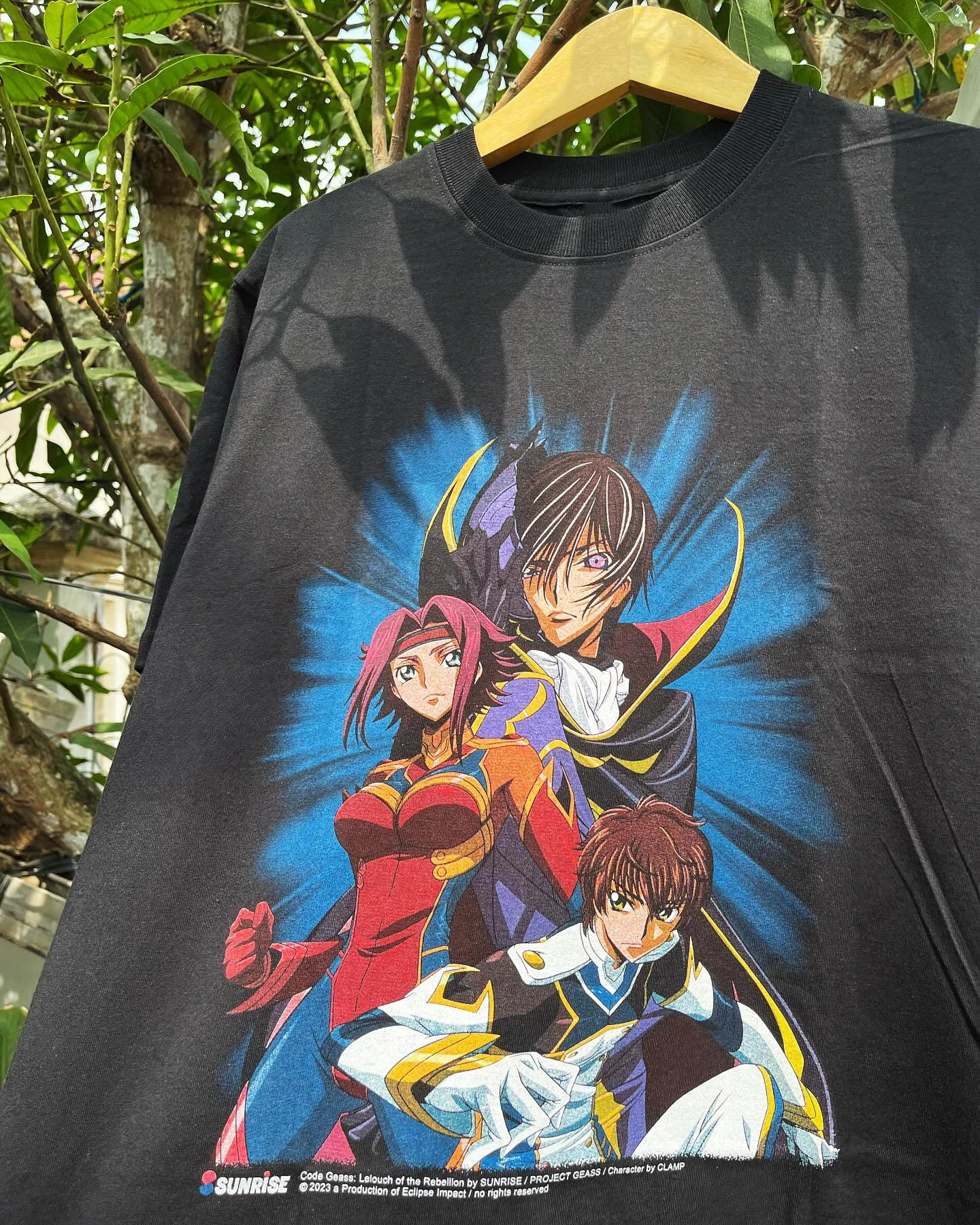 Vintage Code Geass Anime Lelouch Kallen Suzaku Sonnenaufgang Grafik T-Shirt Baumwolle Herren Damen T-Shirt Sommer Streetwear – Detail 2