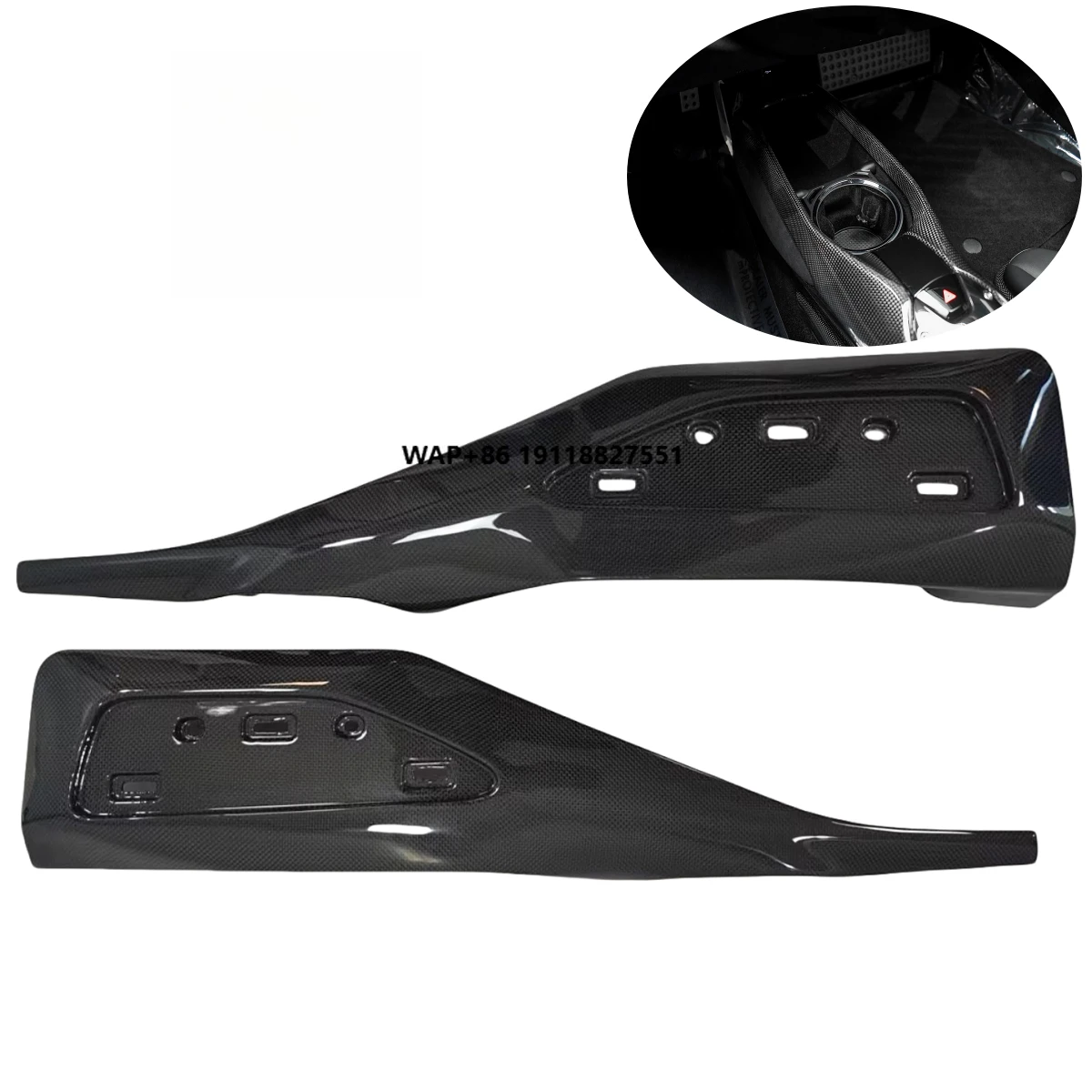 OEM Style Dry Carbon Fiber Car Interior Shift Center Control Panel For SF90