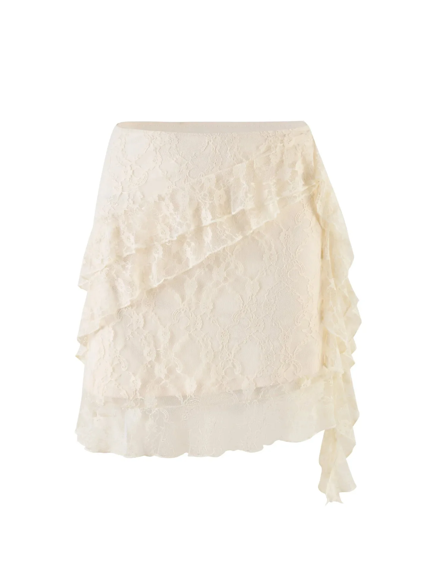 

2025 Summer New Fashionable Women's Clothing Hot Selling Sexy Lace Irregular Skirt