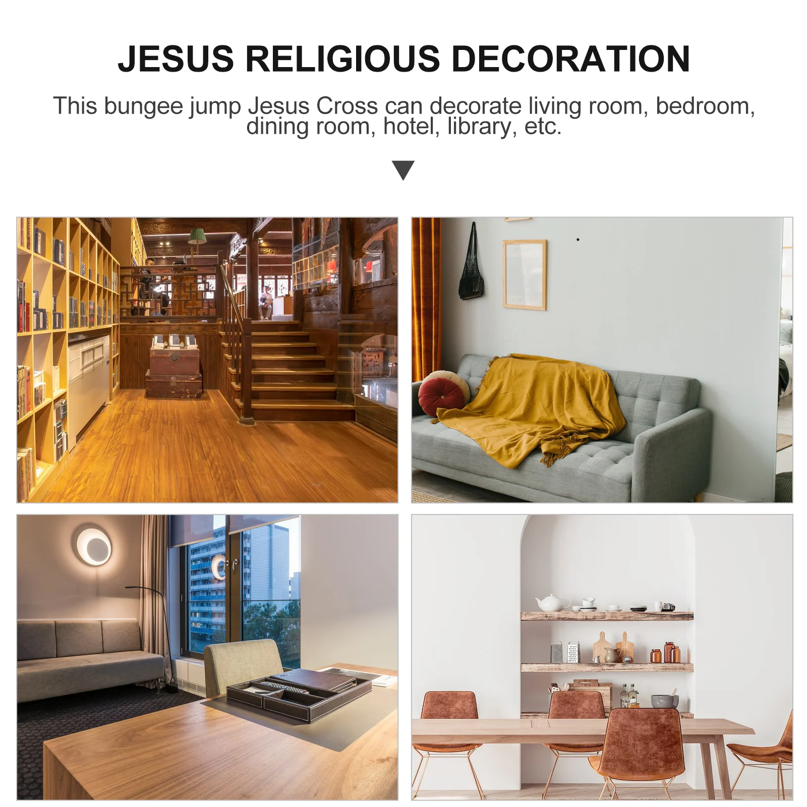 

Jesus Figure Cross Wall Decor Resin Craft for Living Room Bedroom Hotel Library Home Religious Ornament Cross Hanging Decoration