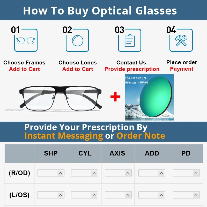 KIZN 2025 نظارات شمسية مستقطبة جديدة لقصر النظر للنساء والرجال وصفة طبية مصنوعة من خليط معدني UV400 نظارات بصرية مربعة مخصصة-0.5 إلى -6.0