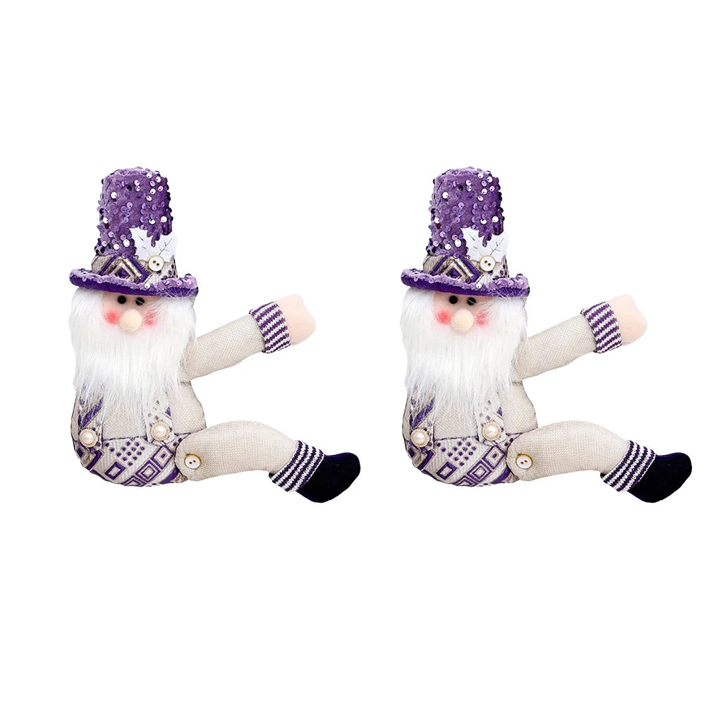 Pair of Snowman Curtain Tiebacks with Sequined Detail Suitable for Seasonal Curtain Use in Home and Commercial Spaces