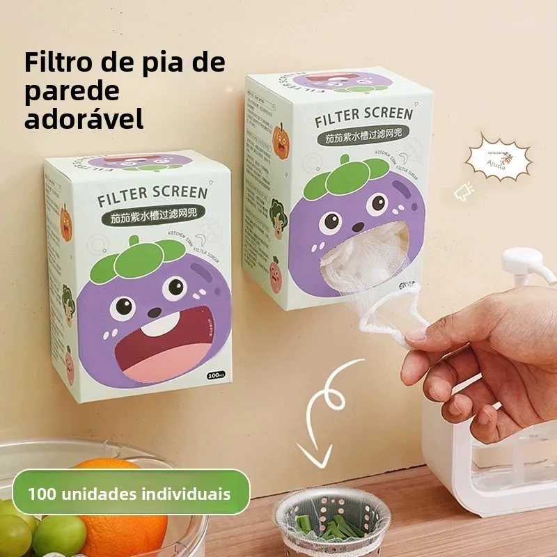 使い捨てキッチンシンクストレーナーバッグ排水フィルターネット野菜洗い桶ネットポケットワンタイムユーティリティバスルーム用品