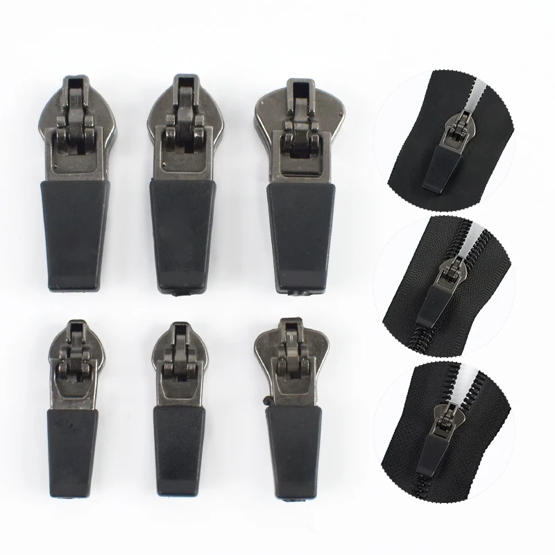 

10-50Pcs 3# 5# Reverse/Normal Zippers Slider for Sewing Nylon/Resin Zips Puller Head Bag Zip Lock Zipper Repair Kit Accessories