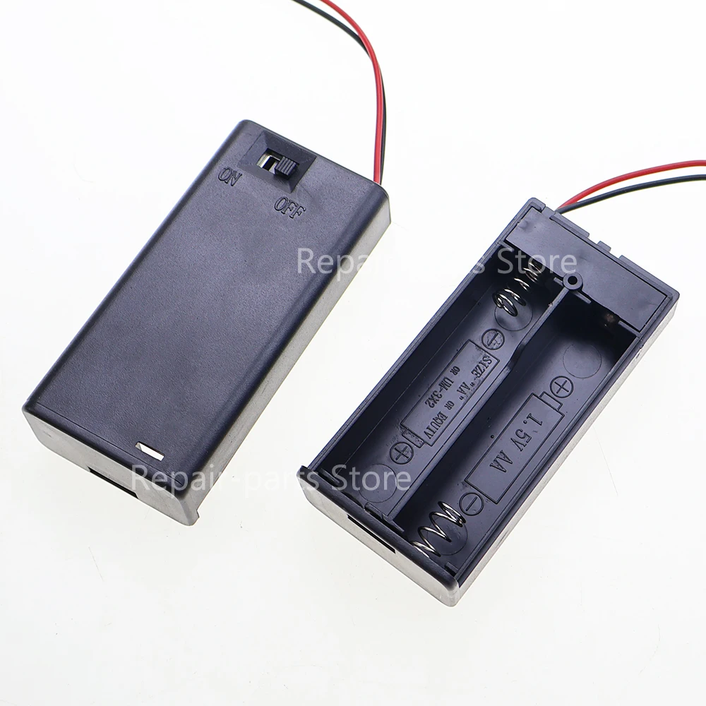 صندوق حامل البطارية AA 2/3/4/6/8 فتحات حافظة بطاريات مع مفتاح وغطاء و PH2.0 XH2.54 DC5.5X2.1 USB2.0 DuPont Terminal