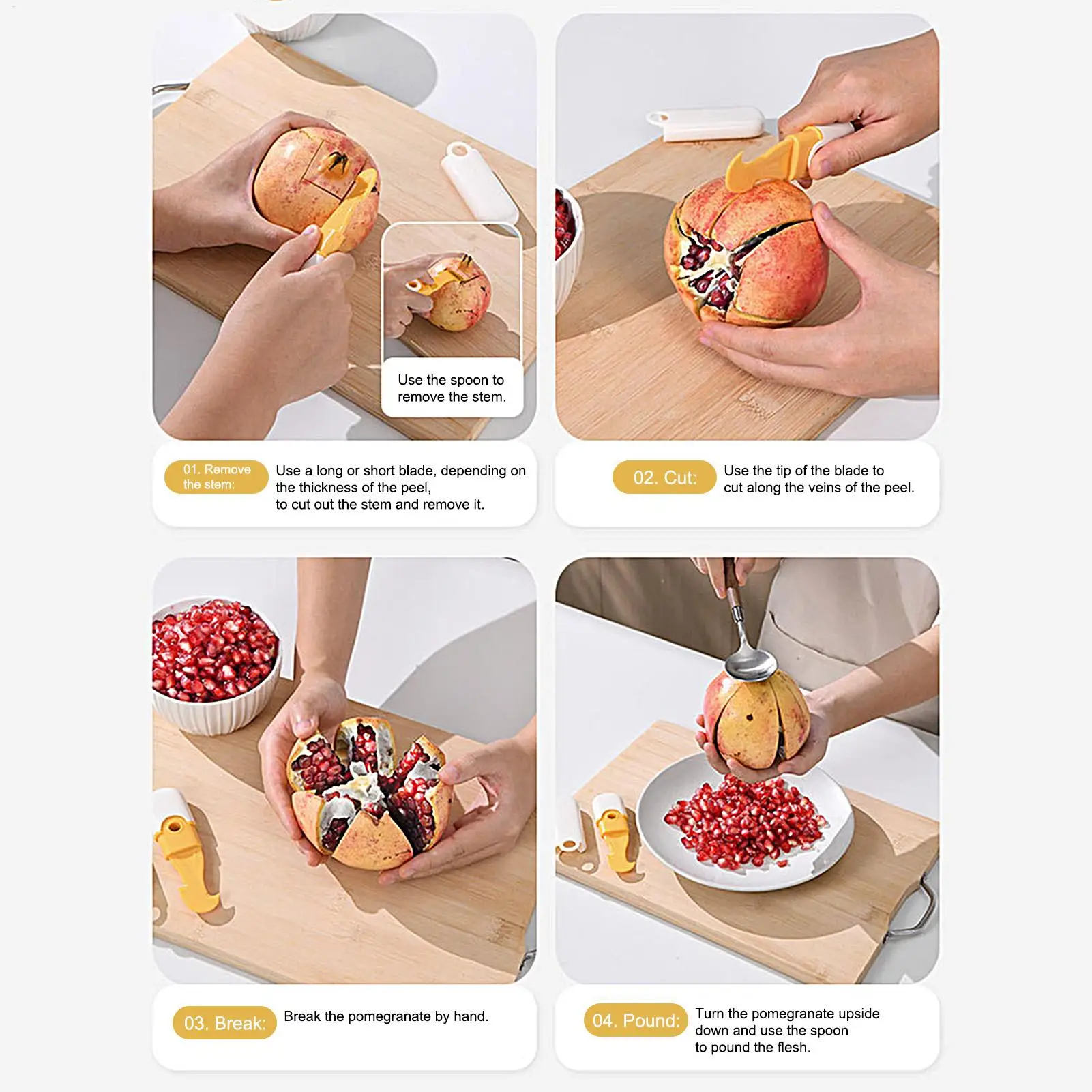 Citrus Peeler Quick Peeling Ergonomic Grip Multifunctional Orange Cutter Fruit Peeler For Lemon Grapefruit Citrus Home Apartment