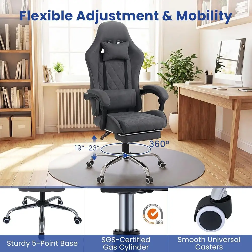 Ergonomic Gaming Chair with Fo - Gaming Chair Lumbar Pillow บทวิจารณ์และราคา