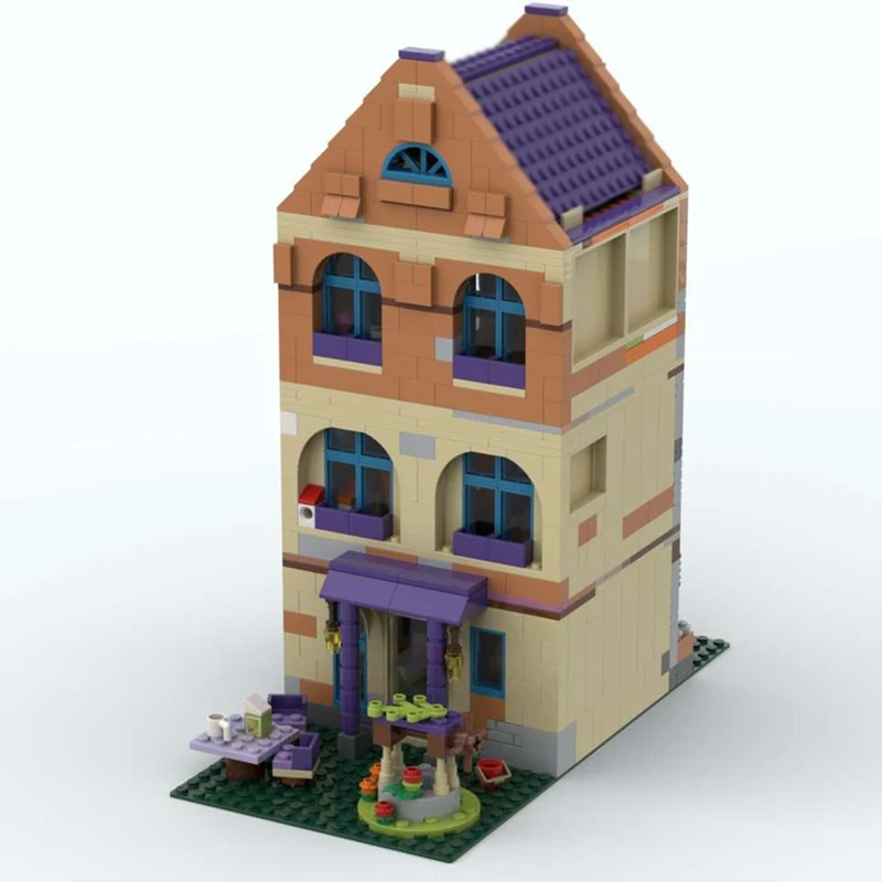 مدينة شارع Moc قوالب بناء وحدات House_1 نموذج التكنولوجيا وحدات شعبية الفيلم نموذج لعبة المكعبات لتقوم بها بنفسك تجميع عيد الميلاد #2