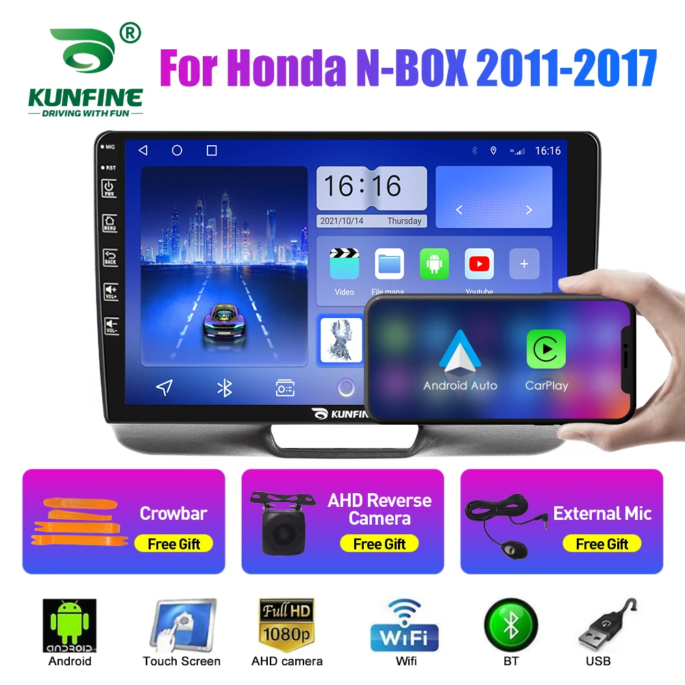 

Автомобильный радиоприемник для Honda N-BOX 2011-2017 2Din Android, восьмиядерный автомобильный стерео DVD, GPS-навигатор, плеер, мультимедиа, Android, авто Carplay