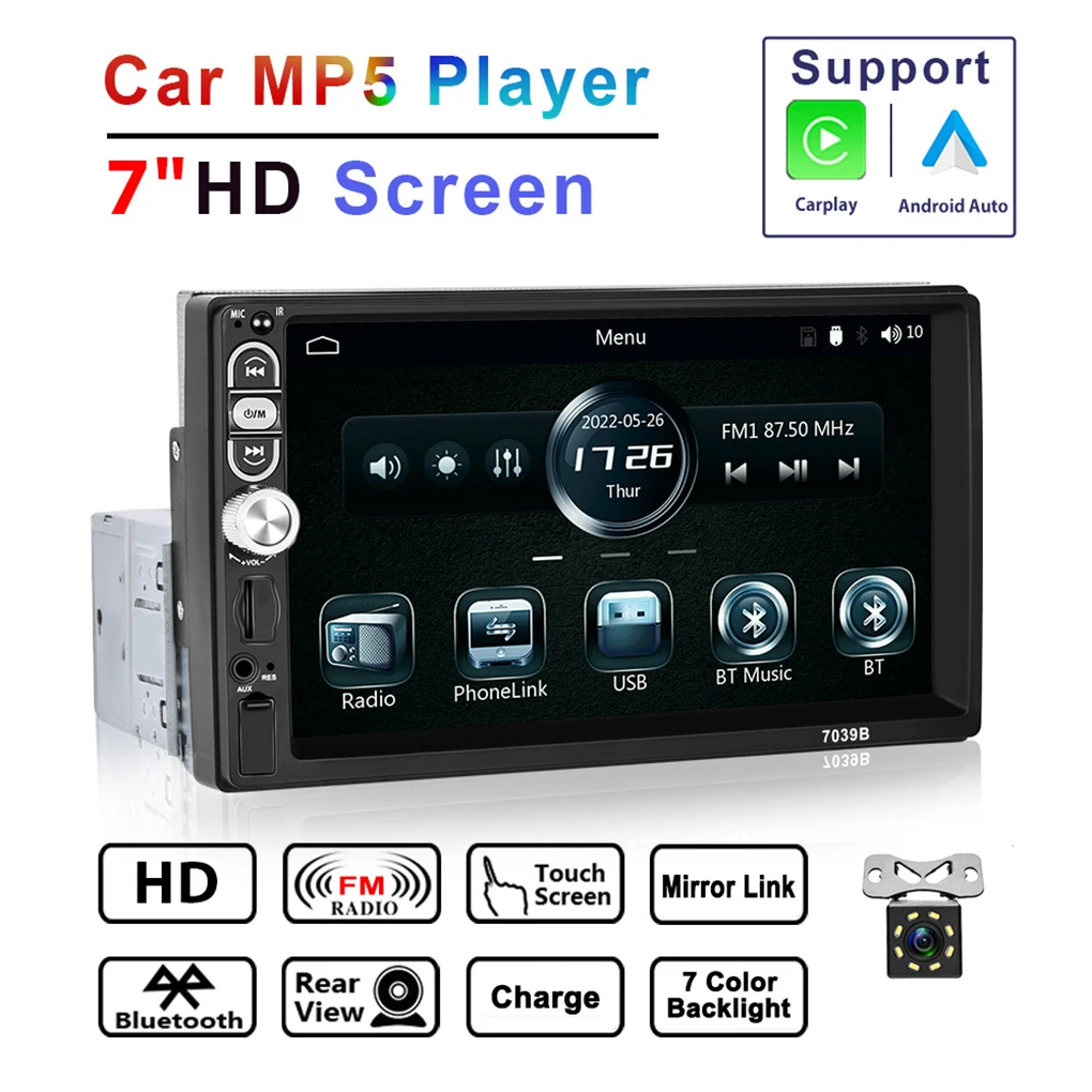 

Automobile MP5 Player Portable AUX Music Playing Radio Accessories Backlight