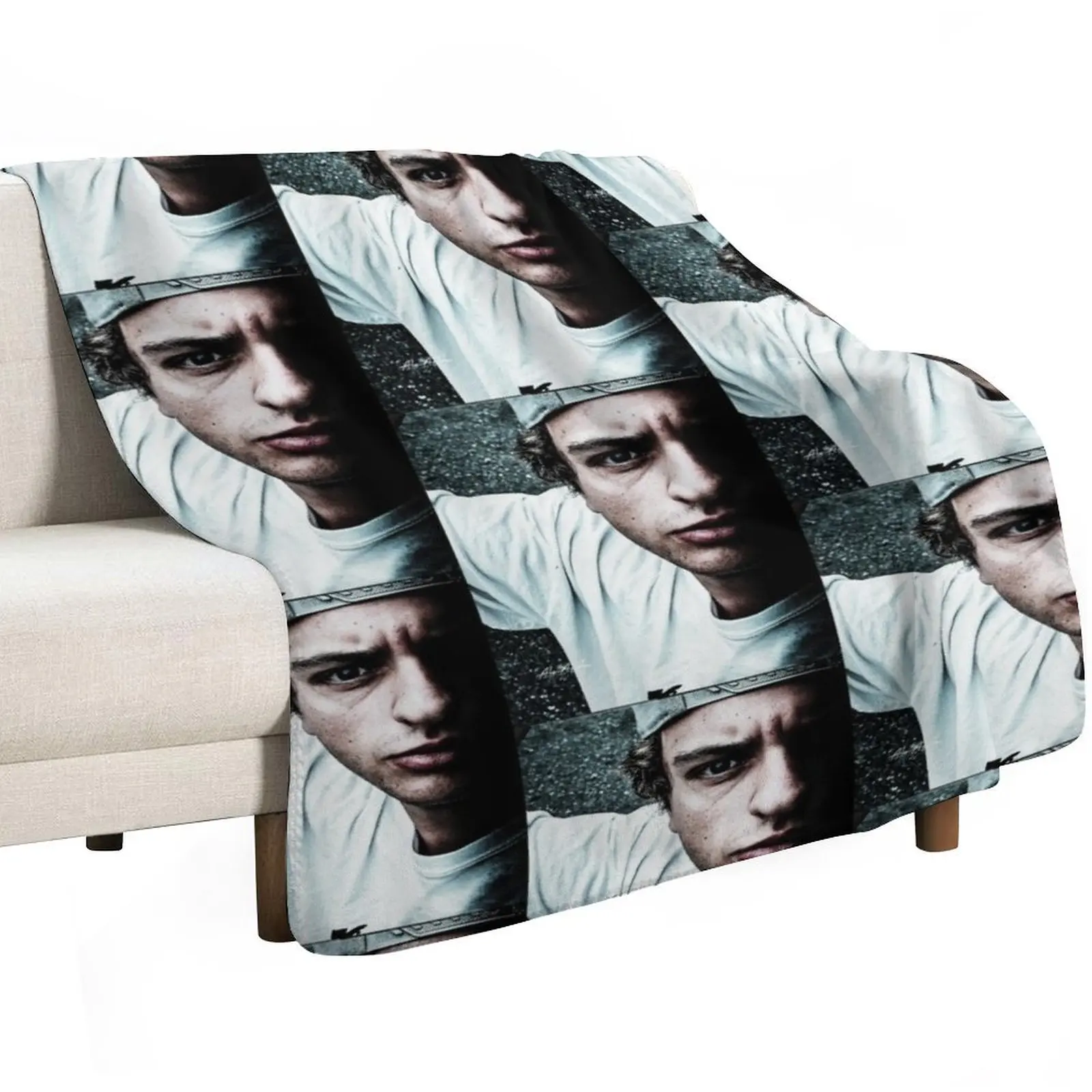 Funky Boy J Fryer Cap Photo Funkanometry Edit Throw Blanket Thin Sofa blankets ands anime Beach Vintage Blankets