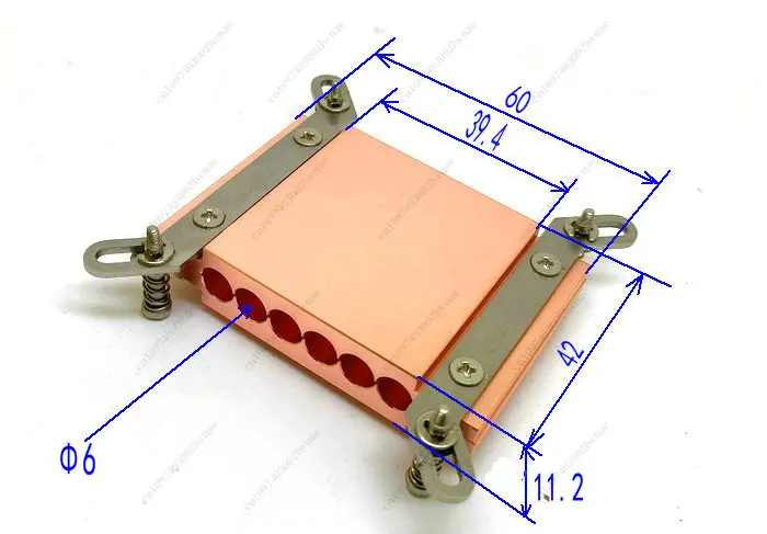 For 988/946 Platforms 6-Hole Heat Pipe Splint 6mm Heat Pipe Platen All Copper