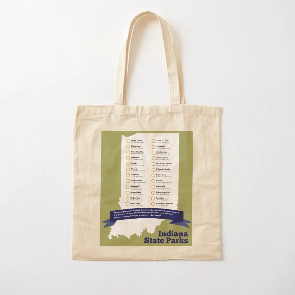 Indiana State Parks Tote Bag tote bag custom bag luxury women Canvas Tote