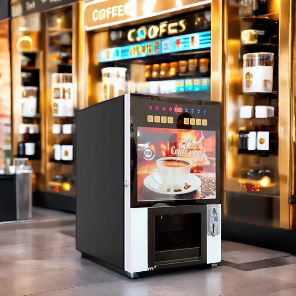 ZJZ ماكينة بيع القهوة التركية التي تعمل بقطع النقود المعدنية، ماكينة بيع القهوة الأوتوماتيكية بالكامل بشاشة تعمل باللمس الذكية على سطح الطاولة لـ Coff #6