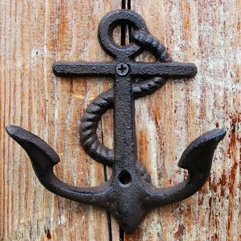 Discounted European Classic Retro Cast Iron Hook Wall Hanging Wall Decoration Clothing Hook Iron Anchor Hook