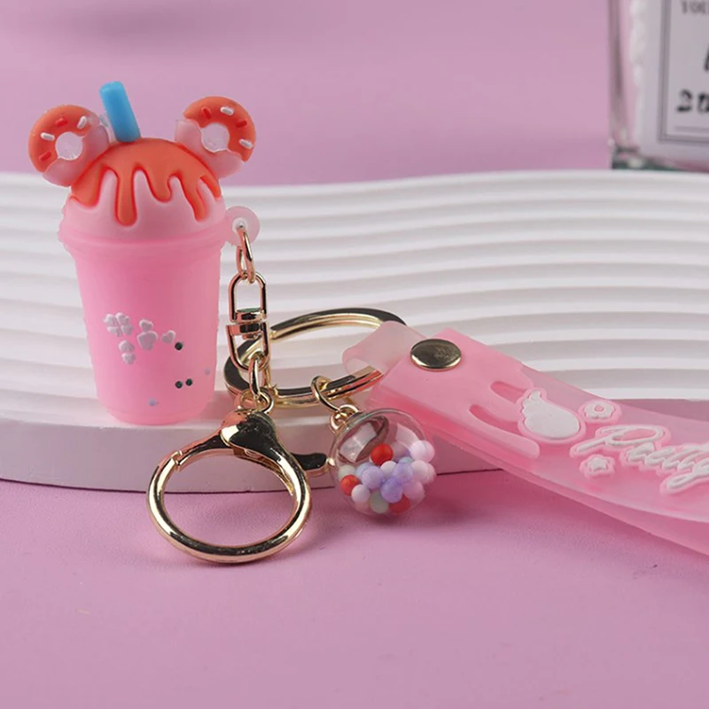 Personality Creative Ice Cream Shape Keychians For Women Cute Car Bag Keychain Decorate Women Accessories Trend Jewelry