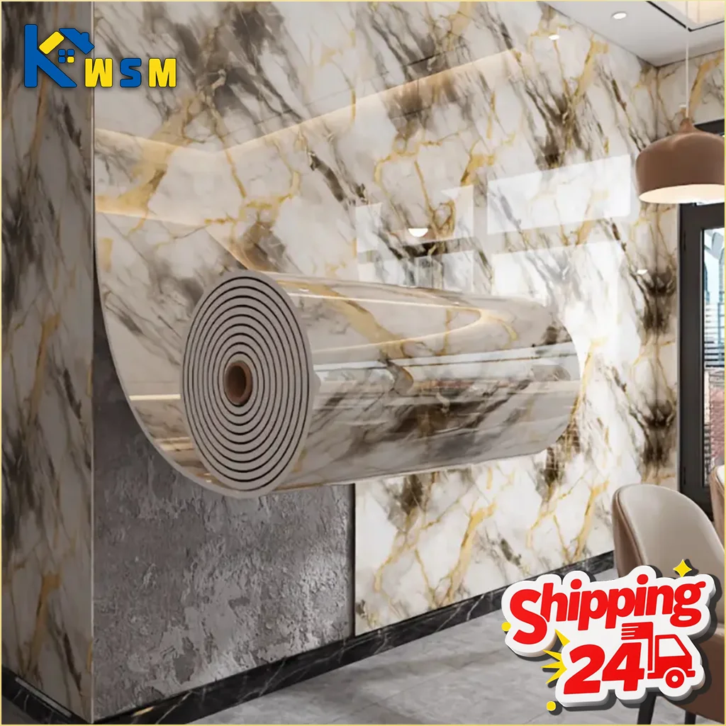 

Самоклеящиеся толстые обои с мраморным эффектом, стикер на стену, водонепроницаемое настенное покрытие для гостиной, спальни, украшения дома