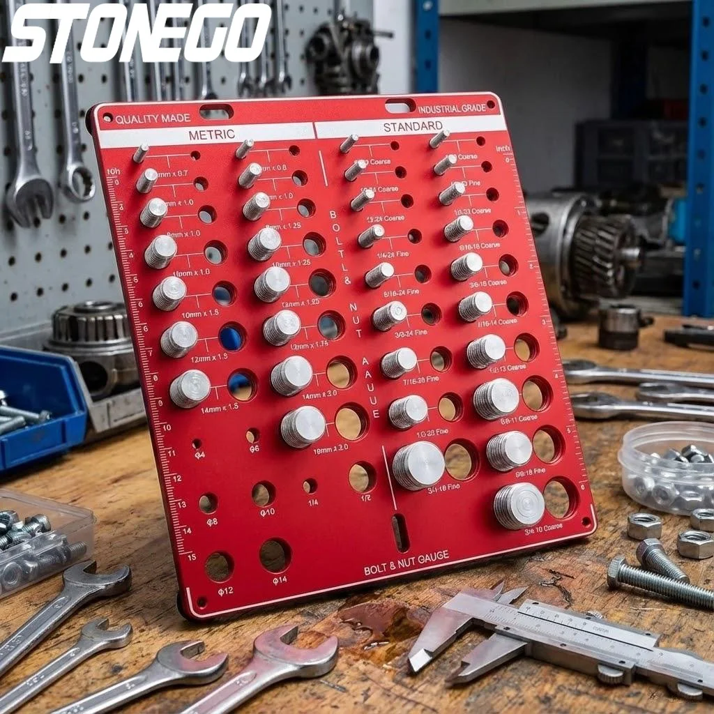 

42 Nut and Bolt Thread Checker 19 Standard and 15 Metric Sizes Identifying Threads From 6 to 3 4 Inch 4mm to 16mm
