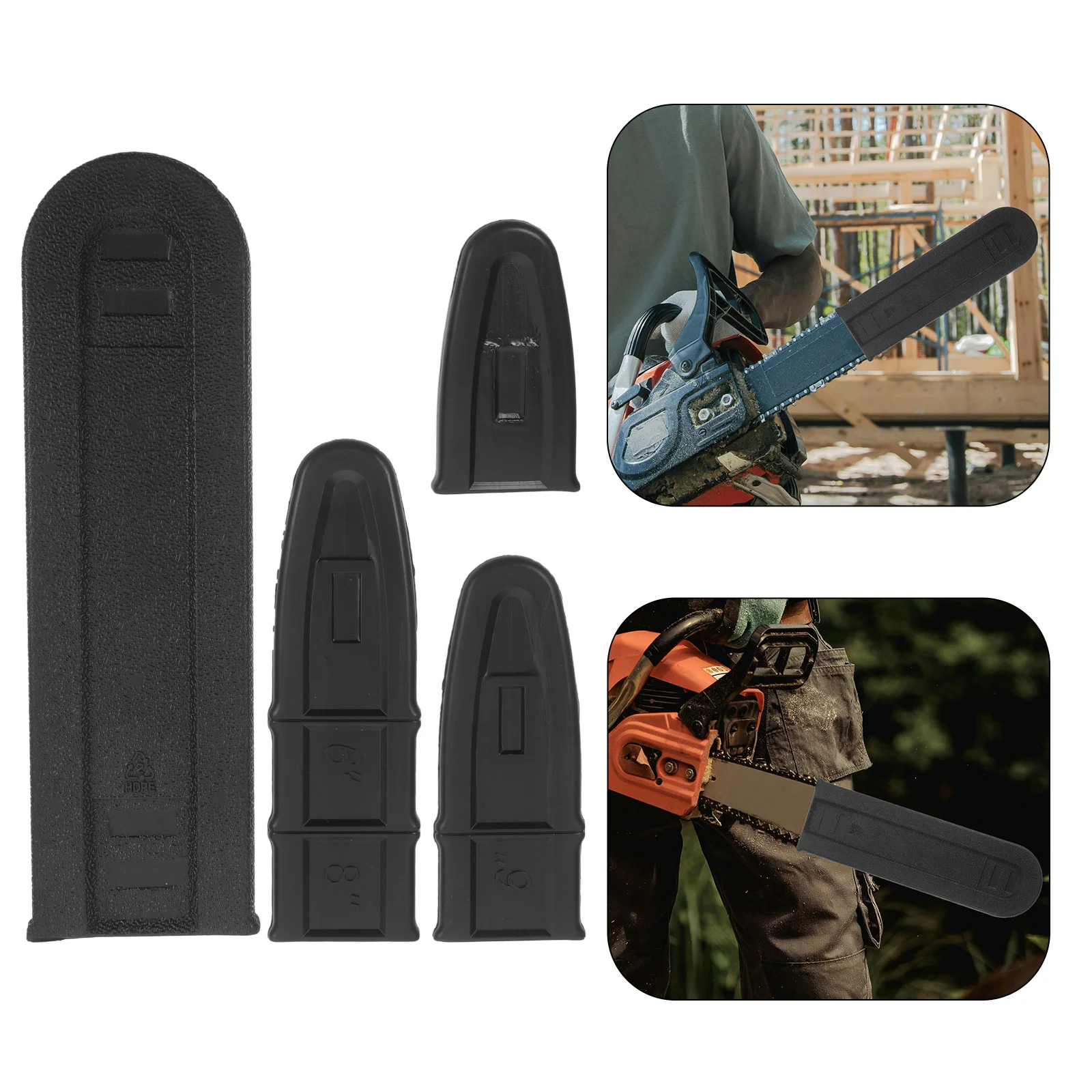 

4Pcs Universal Chainsaw Bar Protective Cover Plastic Scabbard Chainsaw Safety Guard Storage Protector Transport