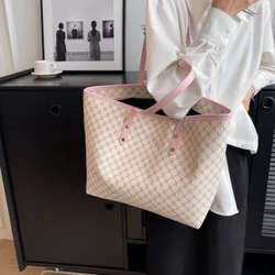 Borsa Tote modello Vintage da donna, borsa a tracolla di grande capacità, borsa elegante per il lavoro