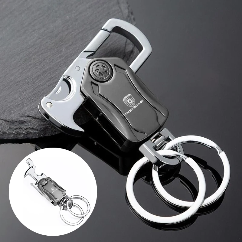 Car Multifunctional Key Chain Gift Pendant Keychain For Porsche Cayenne Panamera Macan 911 718 Taycan Boxster Cayman 918 Pajun