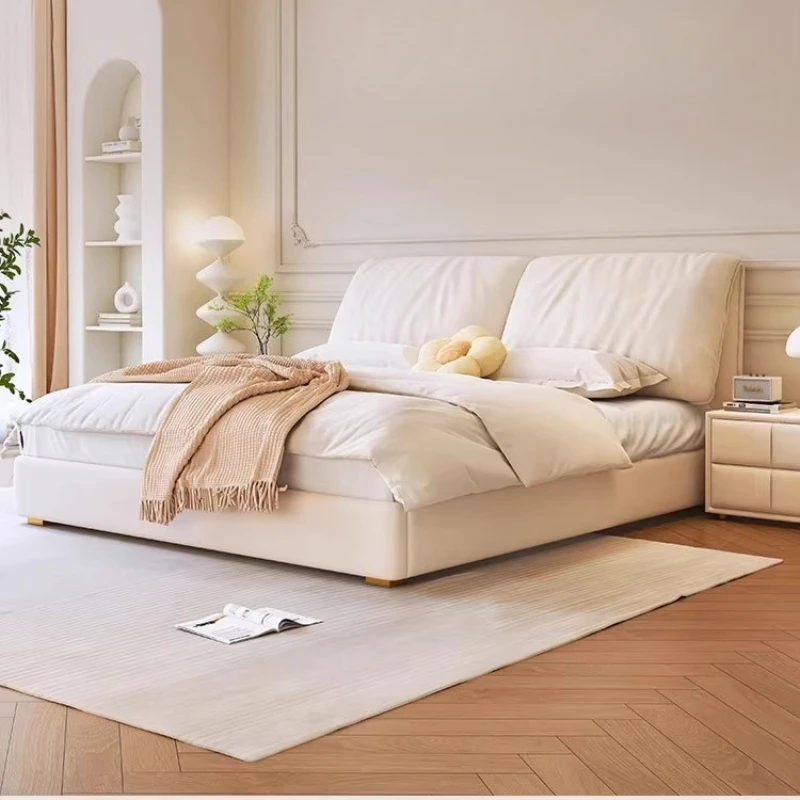 

Double 220x200 cm king size bed base & frame cosy lit luxe Two persons bed Wooden Bedroom home camas de dormitorio furniture