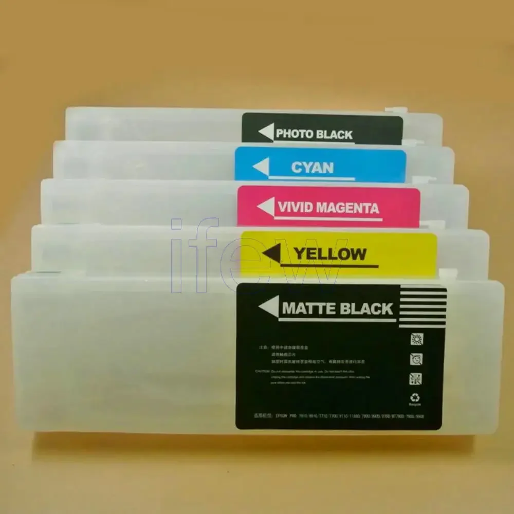 7890 cartucho de tinta de recarga 9890 cartuchos de impressora recarregáveis para epson 7890 9890 7908 cartucho de tinta jato de tinta 700ml com chip 9 peças