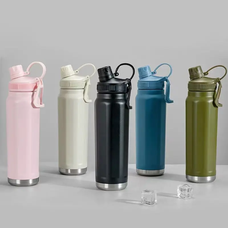 

Sports KETTLE Vacuum Double Stainless Steel Portable Handle, Excellent Outdoor Diamond-shaped Thermal Mug,WATER BOTTLE, 800ml