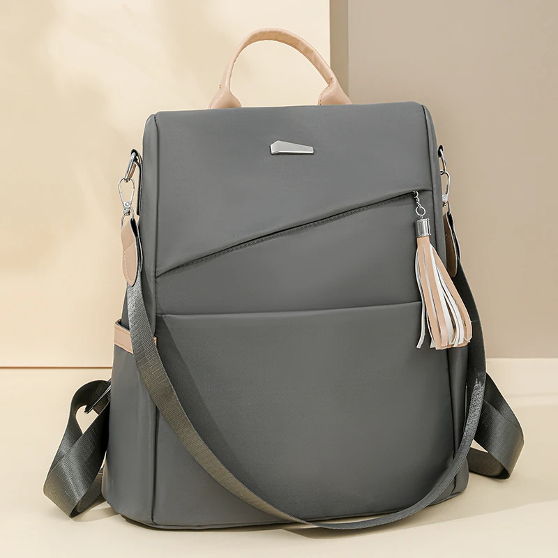 

2025 Women School Backpack Black Nylon Bagpack Female Anti Theft Rucksack Casual Lady Travel Bag Korean Back Pack Mochila