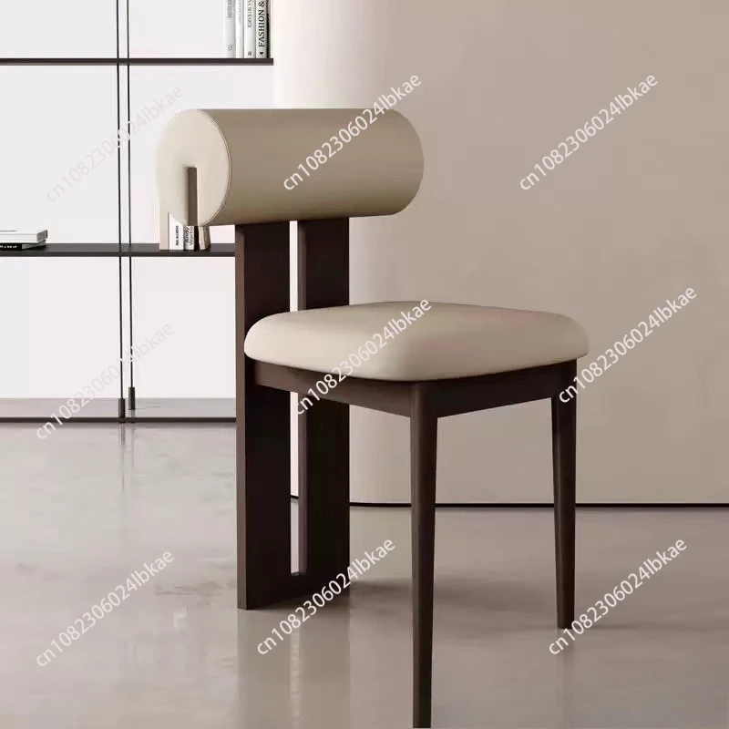 

Nordic walnut solid wood dining chair household simple dining table cha