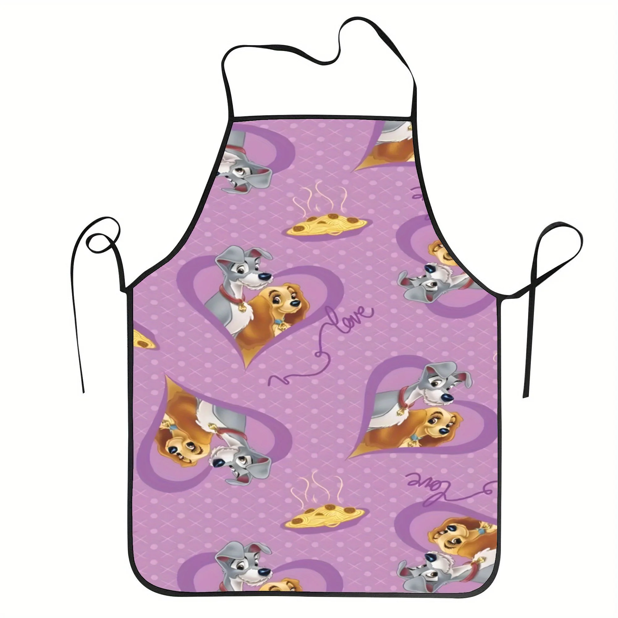 

1 Piece of Fashionable Girl and Puppy Love Poster Apron, Perfect for Crafting, Baking, Painting, Kitchen Work, and Household Cleaning, Kitchen Supplies