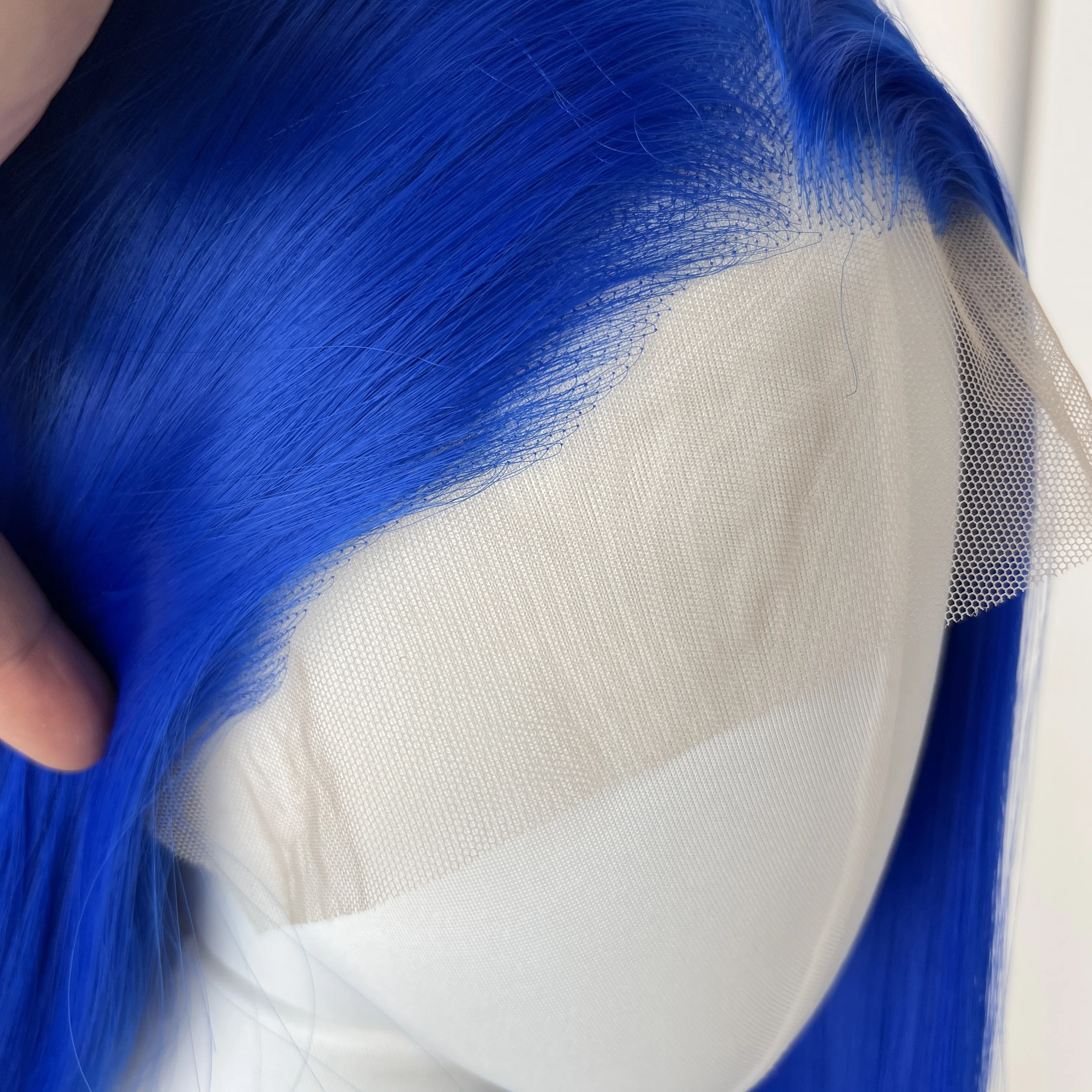 Синий парик фронта шнурка для женщин 26 дюймов 13*4 синтетические парики шнурка цветные длинные прямые парики для косплея парик из высокотемпературного волокна