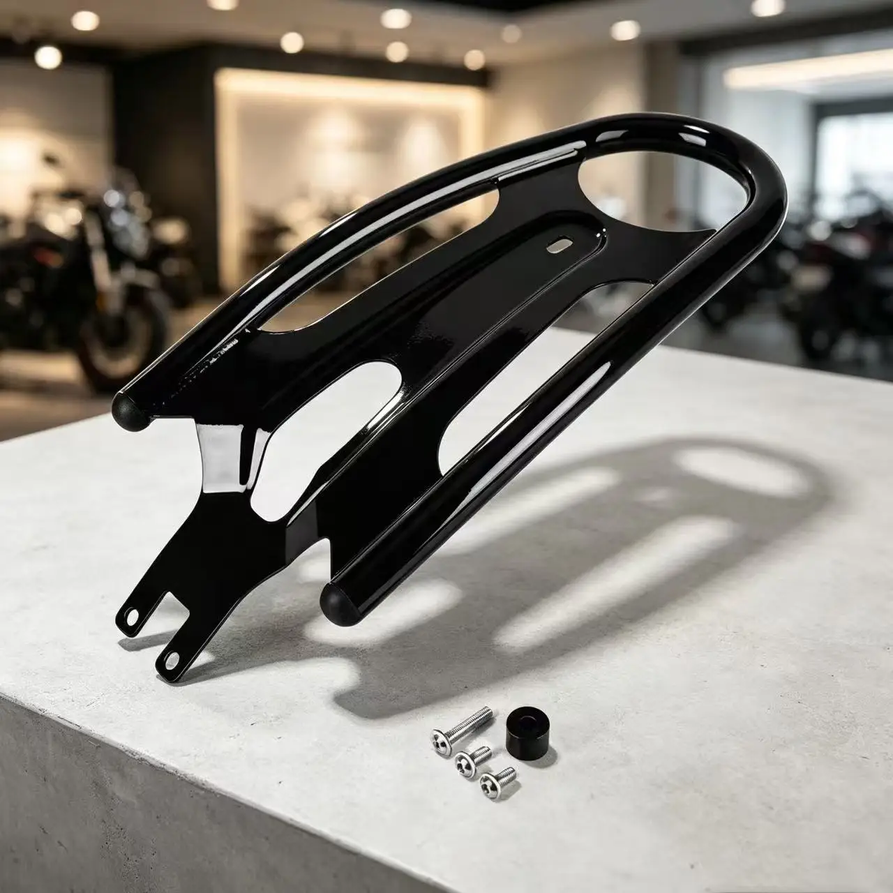 Zwart/Chroom Bobber Style Bagagerek Roestvrij Staal Achterbagagedrager Geschikt Voor BMW R18 Classic R 18 100 Jaar 2020-2026
