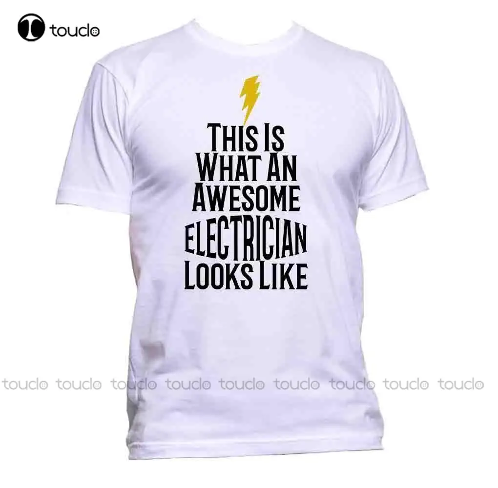 New Men's T Shirt This Is What An Awesome Electrician Looks Like T-Shirt Mens Womens Unisex Print T-Shirt fashion funny new