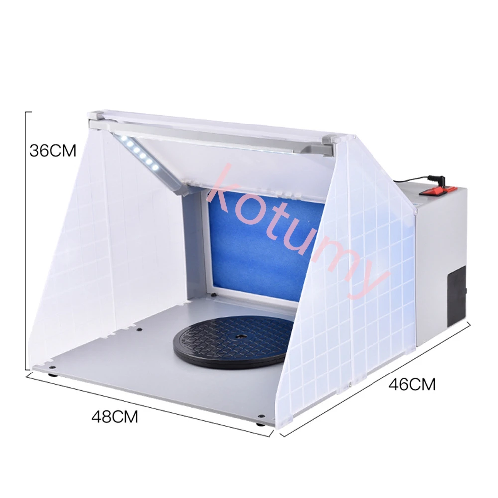 Portable Airbrush Paint Spray Booth Exhaust Fan Model Coloring Sturdy Paint Booth Kit for Airbrushing Painting