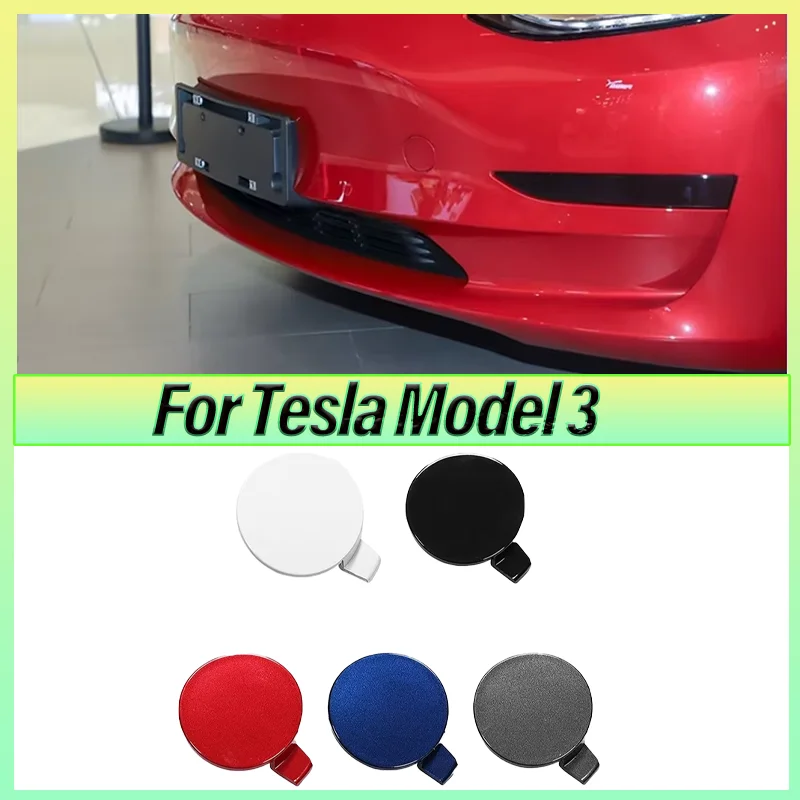 NEW For Tesla Model 3 Auto Front Bumper Trailer Tow Hook Eye Cover Trim Trailer Cap Plug 1460701 1084173 Car Accessories
