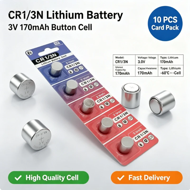 3V 170mAh CR1/3N Lithium Battery Compatible with DL-1/3N CR-1/3N CR13N for Camera Laser Sight Dog Training Collar