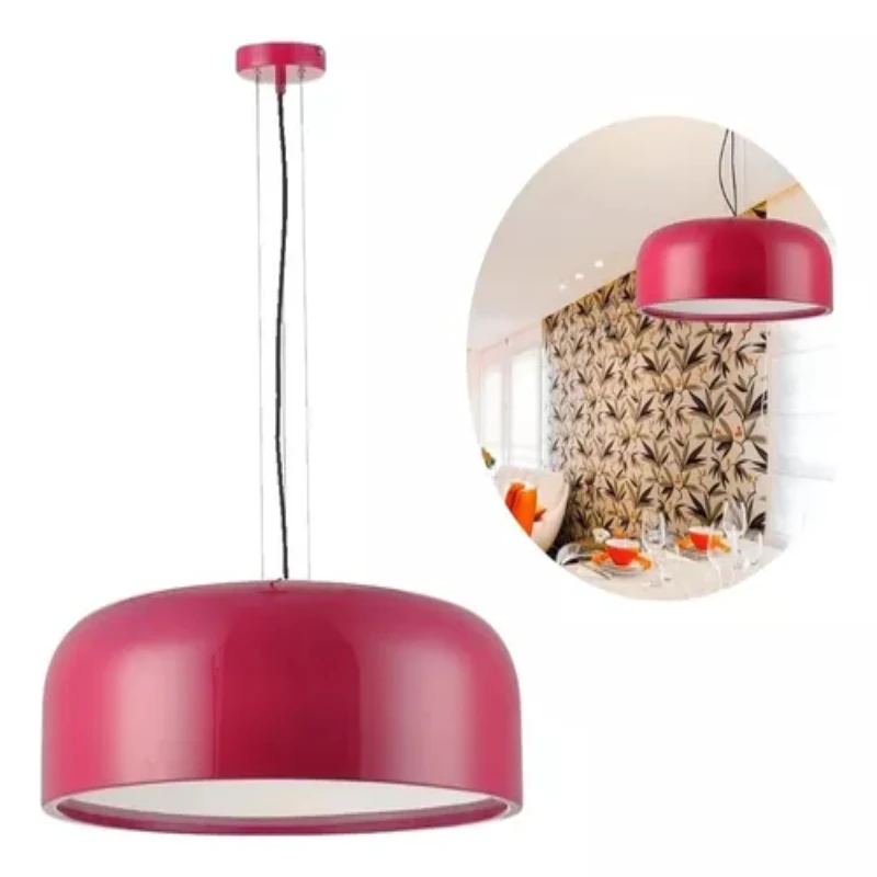 Pendant Round Aluminum  Baccino Gorgeous 60cm Color Marsala Brightness Ceiling Luminaires