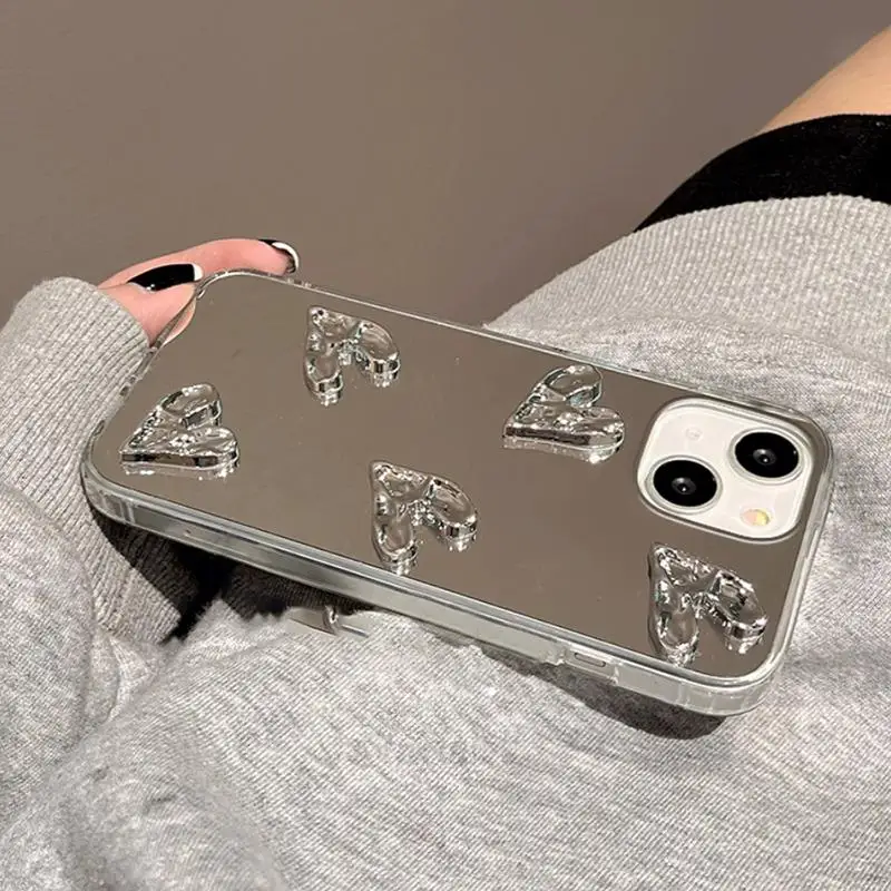 Silikonowe etui Mirror 3D Love Heart do Huawei P30 P20 Lite P40 P50 P60 Pro Mate 10 P 20 30 50 Back Cover P30lite P20lite P30pro