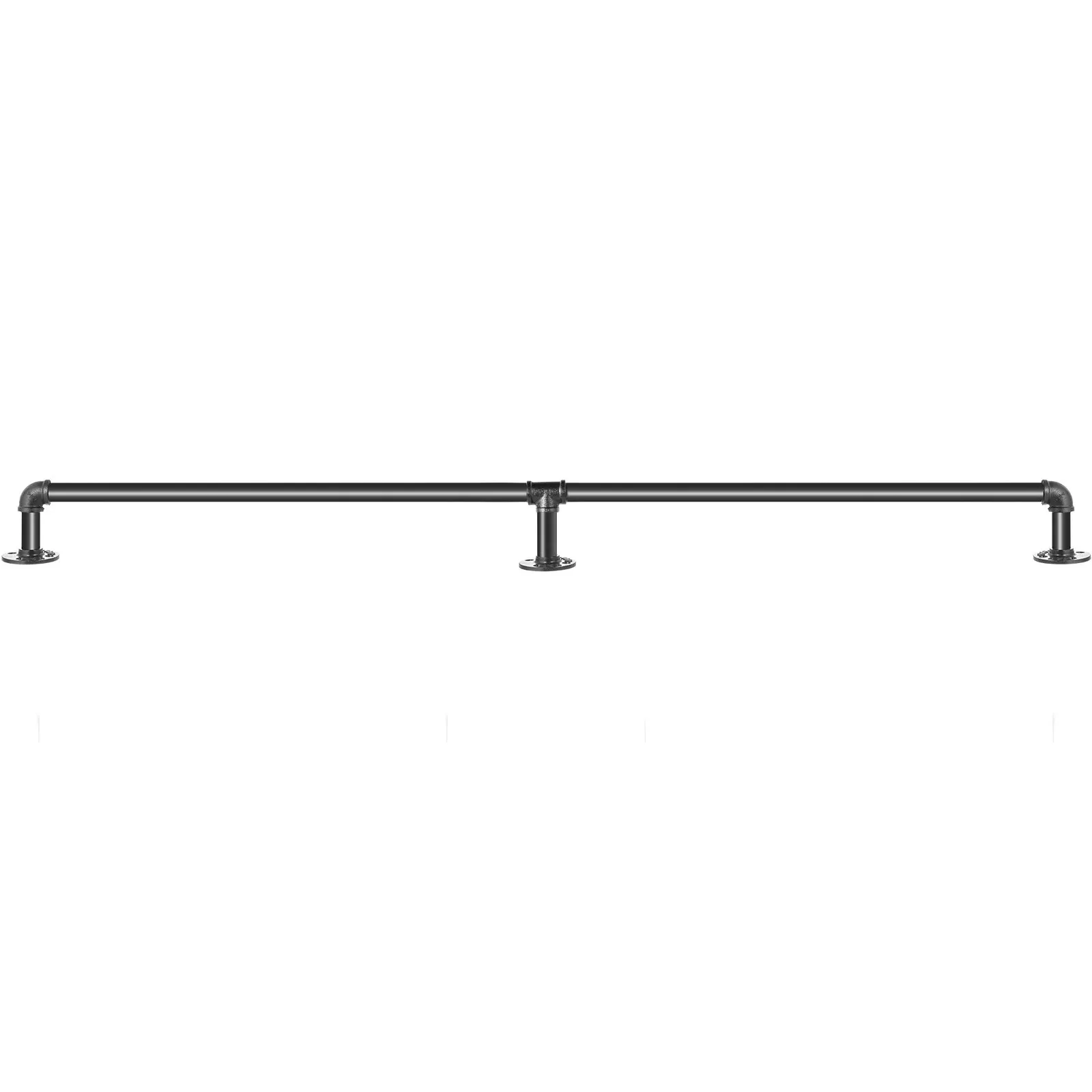 Corrimano per scale a tubi, corrimano per scale da 6 piedi, corrimano per tubi in acciaio al carbonio con capacità di carico di 440 libbre, corrimano per tubi industriali con