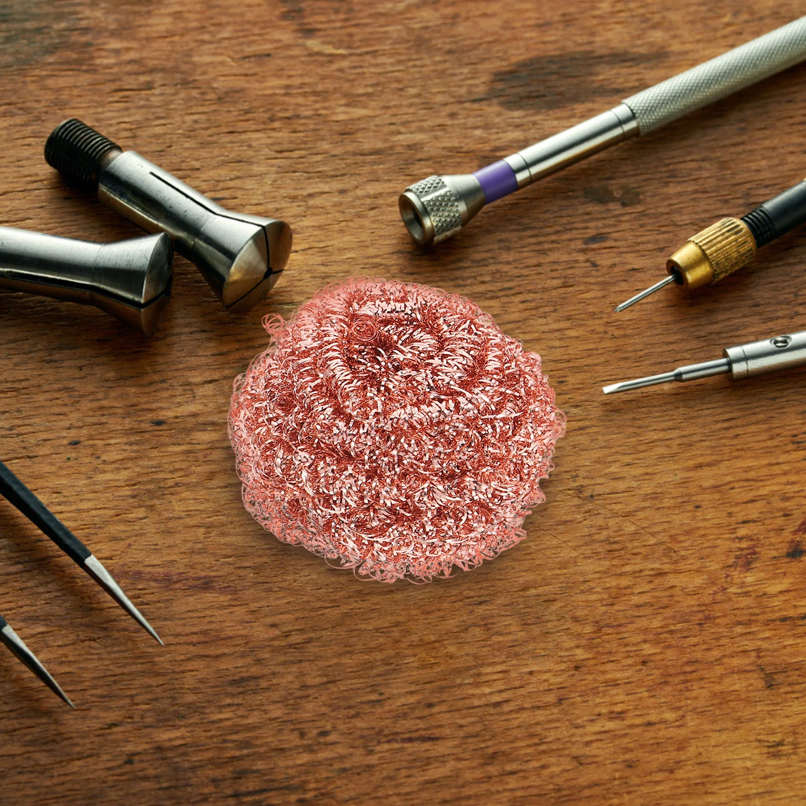 

6Pcs Coiled Copper Wire Soldering Tip Cleaner Balls Brass Sponge for Precise Soldering Iron Kit Welding Supplies